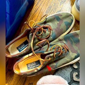 Ralph Lauren Polo Camo Canvas Shoe Size 10